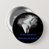 Entwürfe des Raubvogels F-22 Button (Vorne & Hinten)