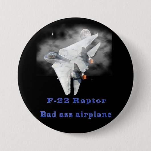 Entwürfe des Raubvogels F-22 Button (Vorderseite)