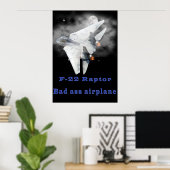 Entwürfe des Raubvogels F-22 Poster (Heimbüro)