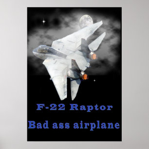 Entwürfe des Raubvogels F-22 Poster