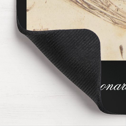 Entwürfe für ein Boot durch Leonardo da Vinci Mousepad (Ecke)