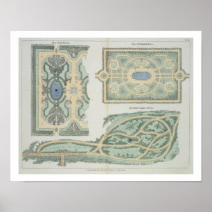 Entwürfe für Franzosen, altes Englisch und Poster