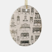 Entwürfe für Gartensitze, von 'einem Kompendium Keramikornament (Rechts)