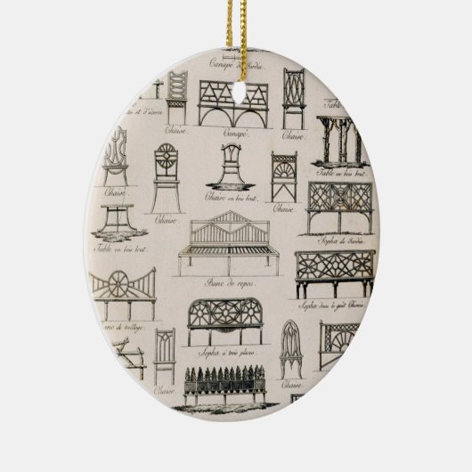 Entwürfe für Gartensitze, von 'einem Kompendium Keramikornament (Rechts)