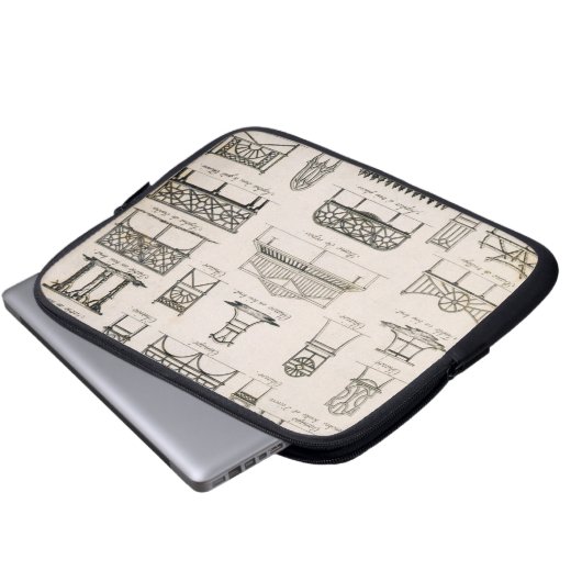 Entwürfe für Gartensitze, von 'einem Kompendium Laptopschutzhülle (Vorne Knopf)