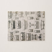 Entwürfe für Gartensitze, von 'einem Kompendium Puzzle (Horizontal)