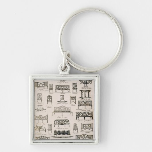 Entwürfe für Gartensitze, von 'einem Kompendium Schlüsselanhänger (Vorne)