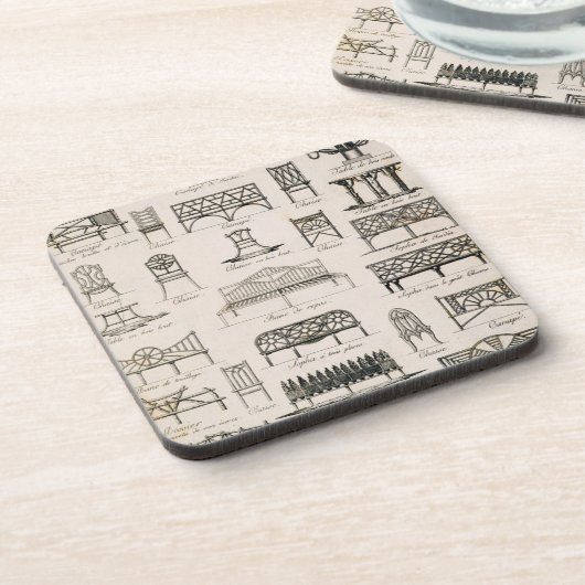 Entwürfe für Gartensitze, von 'einem Kompendium Untersetzer (Linke Seite)