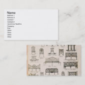 Entwürfe für Gartensitze, von 'einem Kompendium Visitenkarte (Vorne/Hinten)