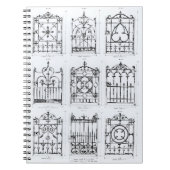 Entwürfe für Gusseisengeländer, von 'Macfarlanes Notizblock (Vorderseite)