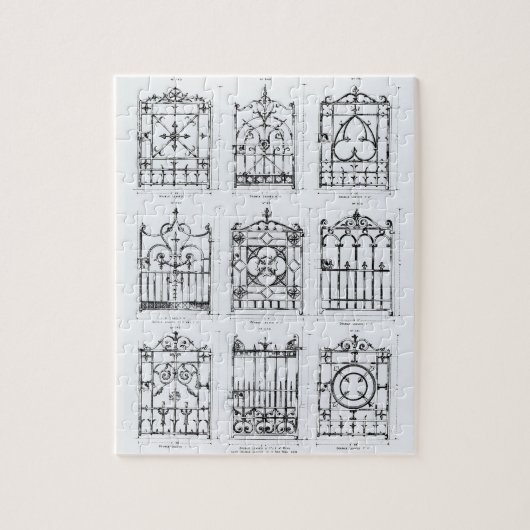 Entwürfe für Gusseisengeländer, von 'Macfarlanes Puzzle (Vertikal)