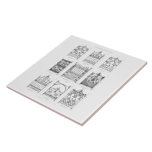 Entwürfe für Gusseisentore, von 'Macfarlanes Ca Fliese (Seite)