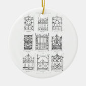 Entwürfe für Gusseisentore, von 'Macfarlanes Ca Keramikornament (Vorne)