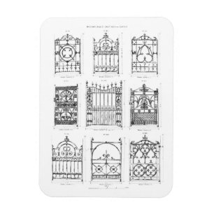 Entwürfe für gusseiserne Tore, aus der Ca von Macf Magnet