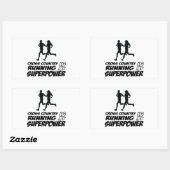 Entwürfe für länderübergreifende Laufdesigns Rechteckiger Aufkleber (Blatt)