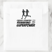 Entwürfe für länderübergreifende Laufdesigns Rechteckiger Aufkleber (Tasche)