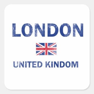 Entwürfe Londons Vereinigtes Königreich Quadratischer Aufkleber