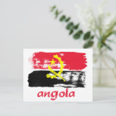 Entwürfe von Angolan Brush-Flaggen Postkarte (Stehend Vorderseite)