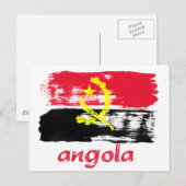 Entwürfe von Angolan Brush-Flaggen Postkarte (Vorne/Hinten)