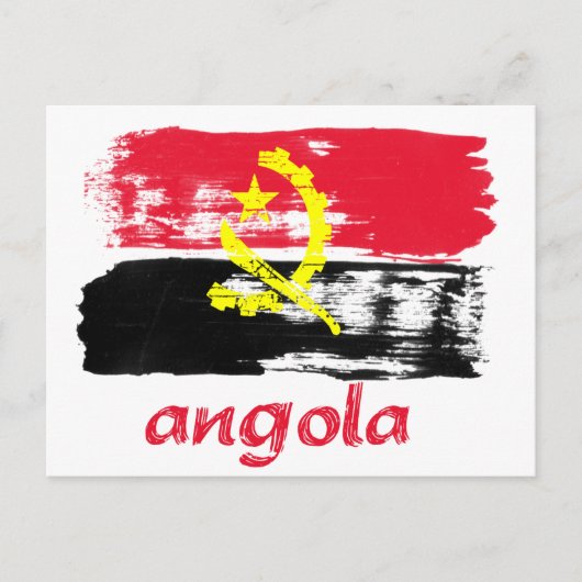 Entwürfe von Angolan Brush-Flaggen Postkarte (Vorderseite)