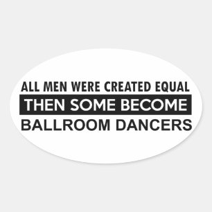 Entwürfe von Ballroom-Tänzen Ovaler Aufkleber