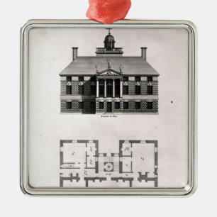Entwürfe von Inigo Jones, 1727 Silbernes Ornament