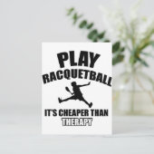 Entwürfe von Racquetball-Spielern Postkarte (Stehend Vorderseite)