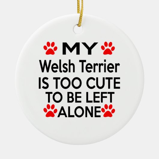 Entwürfe Walisers Terrier Keramikornament (Vorne)
