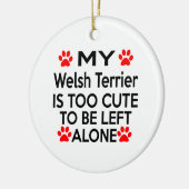 Entwürfe Walisers Terrier Keramikornament (Links)