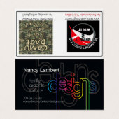 Entwurfs-Gewohnheit Nancys Lambert gefaltet Visitenkarten (Außenseite Aufgefaltet)