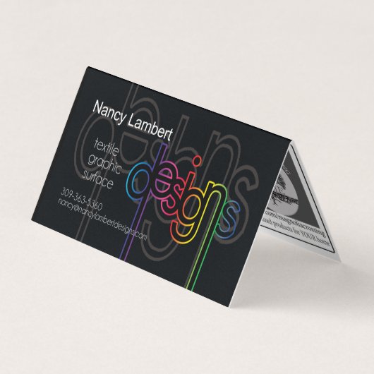 Entwurfs-Gewohnheit Nancys Lambert gefaltet Visitenkarten (Vorderseite)