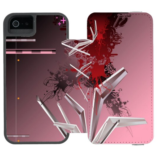 Entwurfs-Hintergründe Incipio iPhone Geldbeutel-Hülle (Folio Geöffnet)