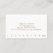 Entwurfs-Kaffee auf runde Tabellen-einfachem Treuekarte (Rückseite)