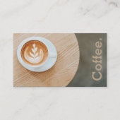 Entwurfs-Kaffee auf runde Tabellen-einfachem Treuekarte (Vorderseite)