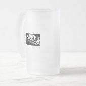 Entwurfs-Logo des Planeten-X, ZUHÄLTER-SAFT Mattglas Bierglas (Vorderseite Links)