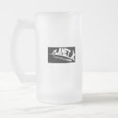 Entwurfs-Logo des Planeten-X, ZUHÄLTER-SAFT Mattglas Bierglas (Links)