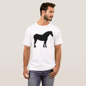 Entwurfs-Pferd (Schwarzes) T-Shirt (Vorne ganz)
