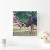 Entwurfs-PferdeWanduhr Quadratische Wanduhr (Zuhause)