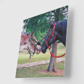 Entwurfs-PferdeWanduhr Quadratische Wanduhr (Winkel)