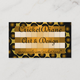 Entwurfs-Visitenkarte 6b CricketDiane Gold3d Visitenkarte