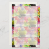 Entwurfsbeschaffenheit rot, gelbes Aquarell Briefpapier (Vorne/Hinten)