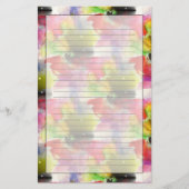 Entwurfsbeschaffenheit rot, gelbes Aquarell Briefpapier (Vorderseite)