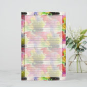 Entwurfsbeschaffenheit rot, gelbes Aquarell Briefpapier (Stehend Vorderseite)