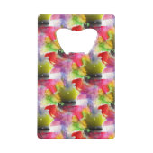 Entwurfsbeschaffenheit rot, gelbes Aquarell Geldbeutel Flaschenöffner (Vorderseite)