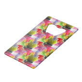 Entwurfsbeschaffenheit rot, gelbes Aquarell Geldbeutel Flaschenöffner (Vorderseite Schrägansicht)