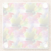 Entwurfsbeschaffenheit rot, gelbes Aquarell Glasuntersetzer (Rückseite)