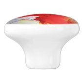 Entwurfsbeschaffenheit rot, gelbes Aquarell Keramikknauf (Seitenansicht)