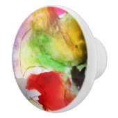 Entwurfsbeschaffenheit rot, gelbes Aquarell Keramikknauf (Rechts)