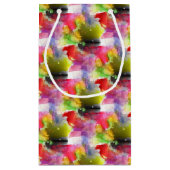 Entwurfsbeschaffenheit rot, gelbes Aquarell Kleine Geschenktüte (Rückseite)