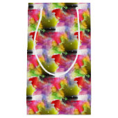 Entwurfsbeschaffenheit rot, gelbes Aquarell Kleine Geschenktüte (Vorderseite)